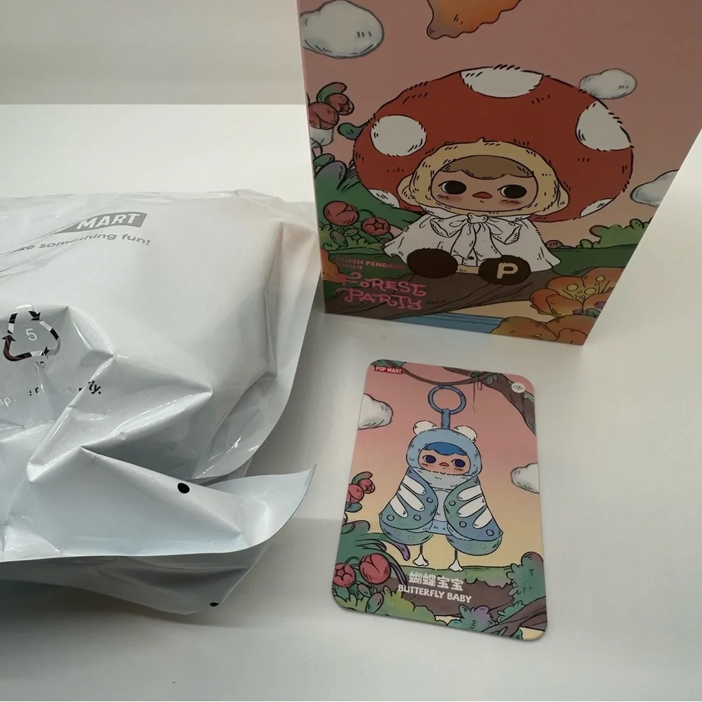 NWT Pop Mart | Pucky Forest Party Series Plush Pendant Confirmed Butterfly Baby - Picture 4 of 6